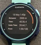 Garmin 2000m recording