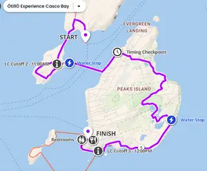 Otillo Casco Bay Experience Route map
