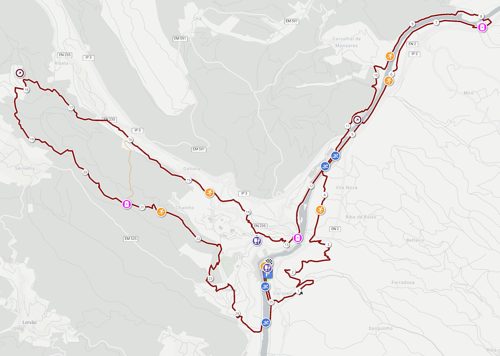 Standard Race distance Swimrun Portugal Penacova route map Standard Race distance Swimrun Portugal Penacova route map