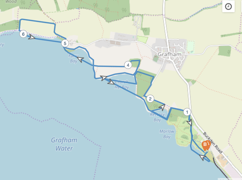 Keen As Mustard Grafham Water Swimrun 10km Sprint route map