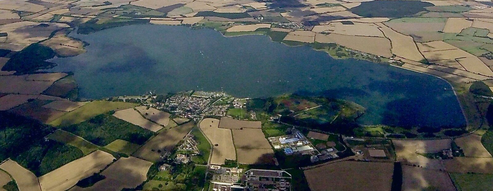 Grafham Water Reservoir from the air Grafham Water Reservoir from the air
