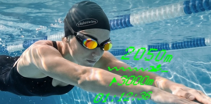 Holoswim 3 pro real time data image