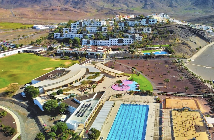 An aerial view of the Hotel Playitas EX training camp 2025 in Fuerteventura An aerial view of the Hotel Playitas EX training camp 2025 in Fuerteventura