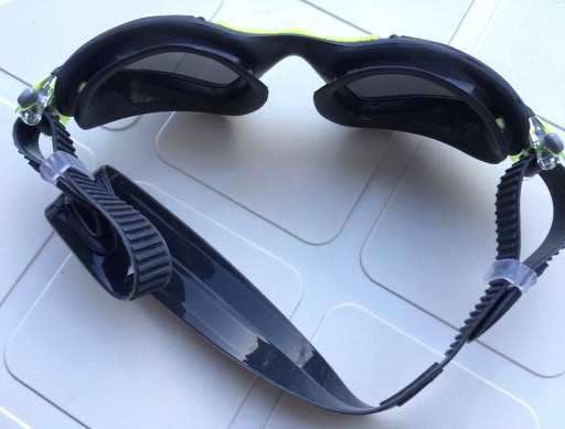 The eye seals on Aquasphere Kayenne Swimrun goggles against a white background