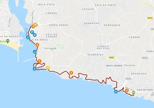 Lagoa Swimrun Portugal Sprint distance Map