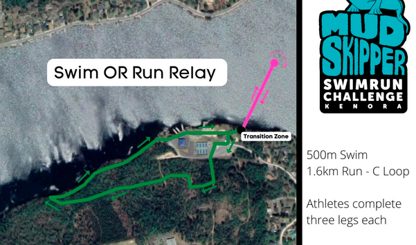 Mudskipper Swimrun Kenora Relay Route Map Mudskipper Swimrun Kenora Relay Route Map
