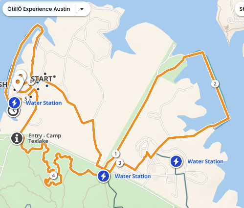 Otillo Austin Experience Route map
