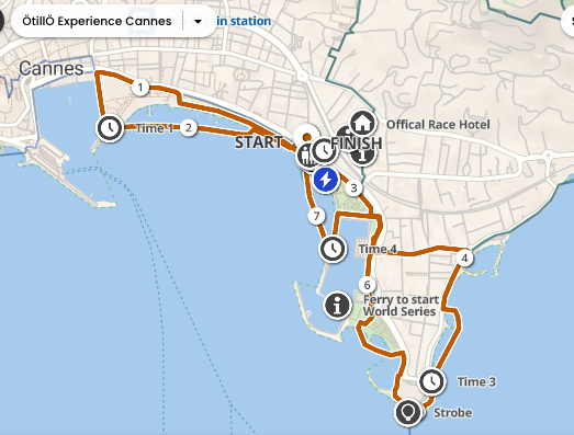 Otillo Cannes Experience Route map Otillo Cannes Experience Route map