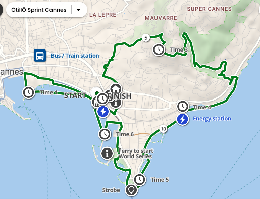 Otillo Cannes Sprint Route map Otillo Cannes Sprint Route map