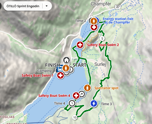 OtilloEngadin Sprint route map