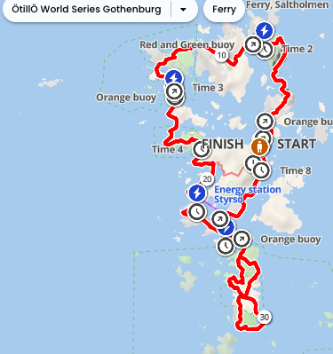 Otillo Gothenburg World Series route map