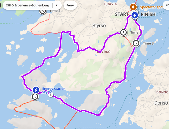 Otillo Gothenburg Experience route map