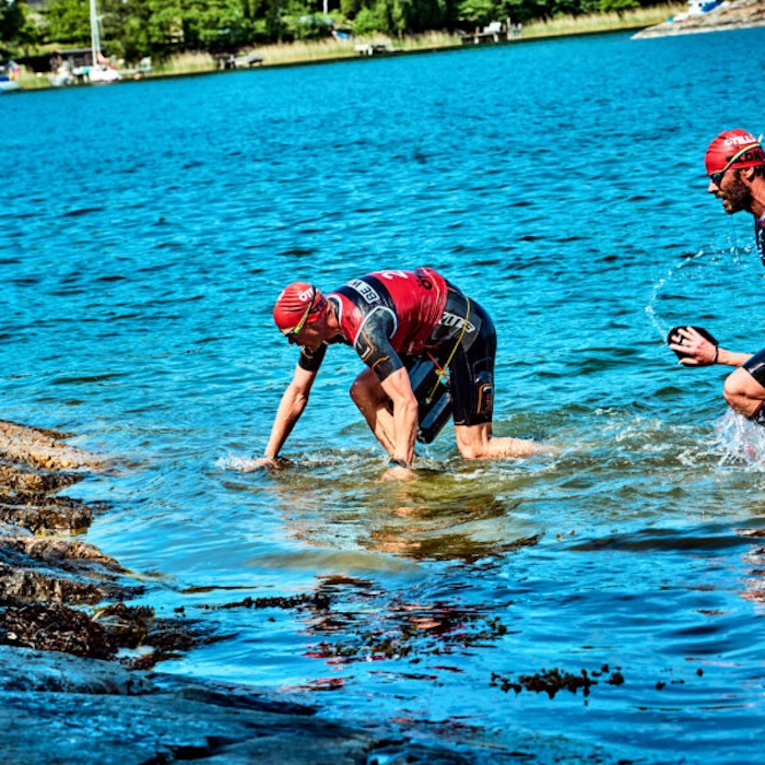 Ötillö Utö water exit for two swimrunners Ötillö Utö water exit for two swimrunners