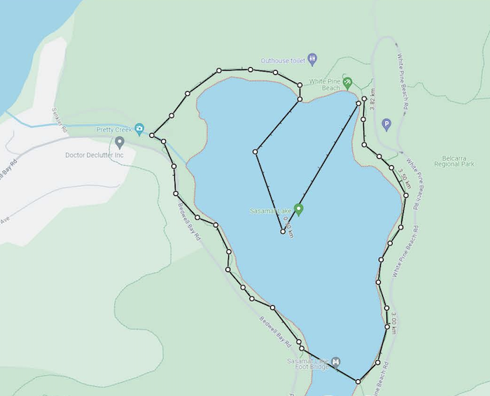 Mudskipper Swimrun Sasamat 2 10km route map 1 Mudskipper Swimrun Sasamat 2 10km route map 1