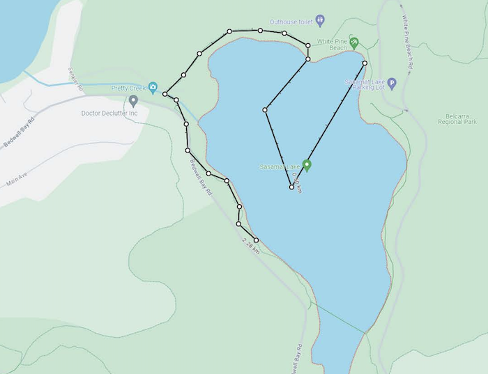 Mudskipper Swimrun Sasamat 2 10km route map 2 Mudskipper Swimrun Sasamat 2 10km route map 2