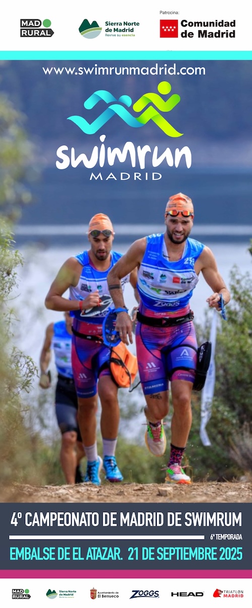 Swimrun Madrid Atazar 2025 event poster Swimrun Madrid Atazar 2025 event poster