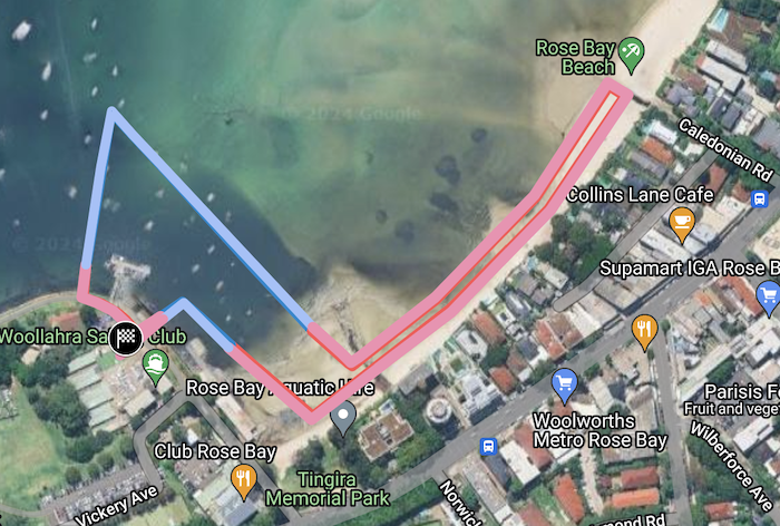 Swimrun Australia Sydney East course map