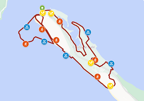Troia Swimrun Portugal Standard distance map