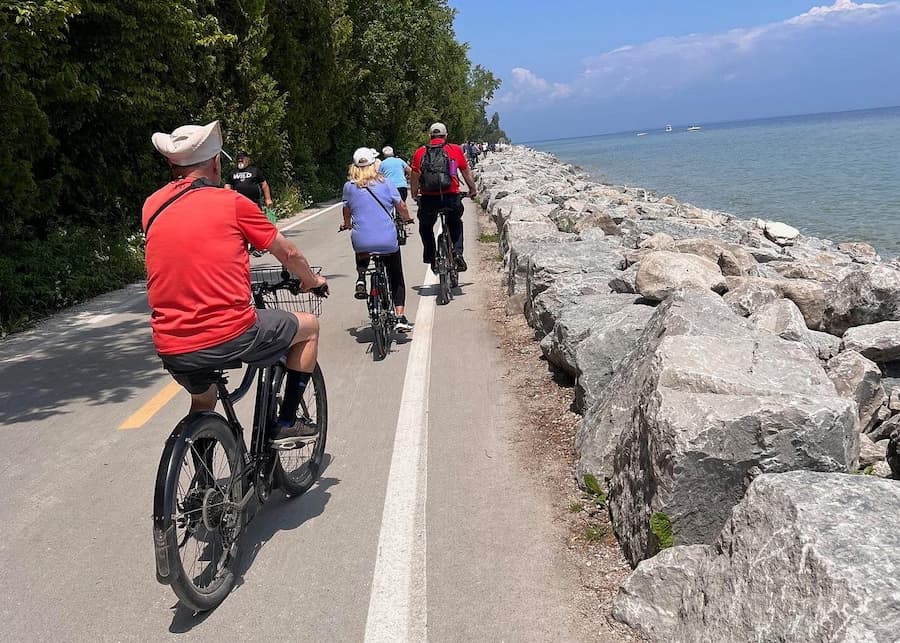 a bike tour by the sea