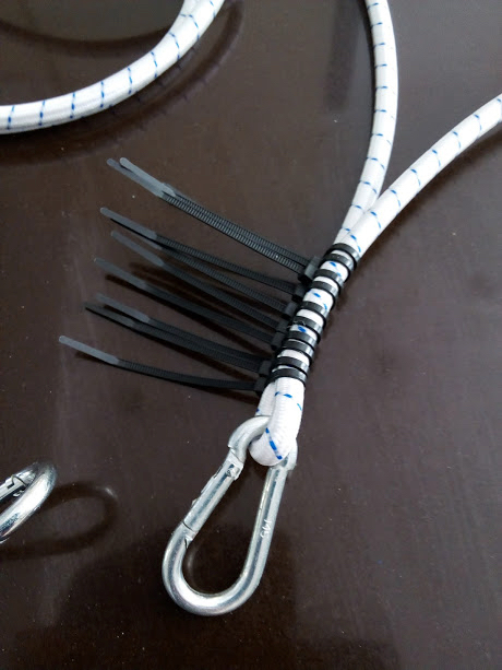 SwimRun tow rope zip ties
